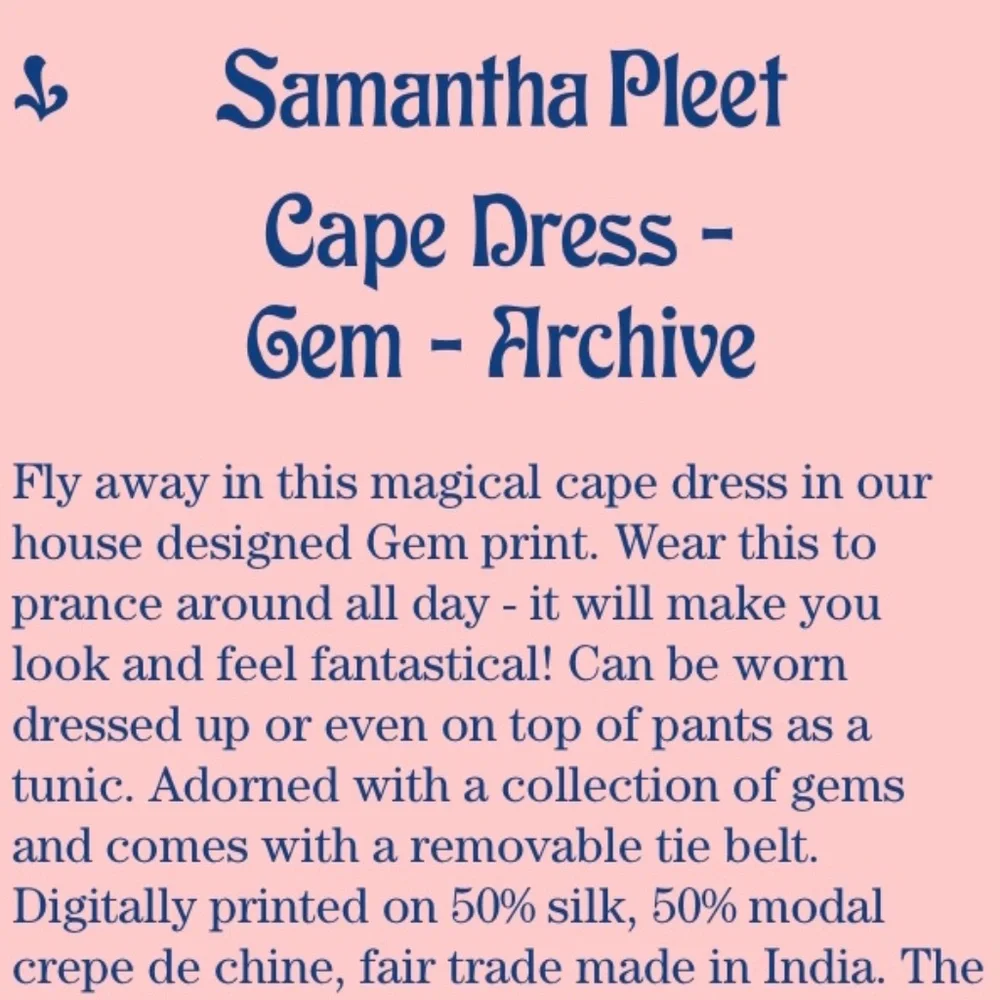 Samantha Pleet Gemstone cape dress - Picture 4 of 5